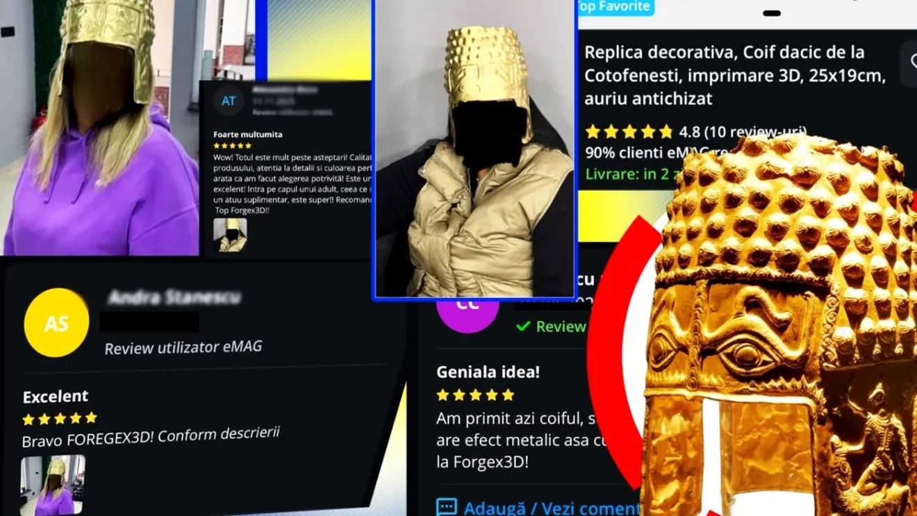 Cât costă o replică a Coifului de la Coțofenești. Românii comandă în neștire!