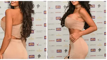 Vedeta cu bustul 32HH! Cine s-a afisat asa la un eveniment monden! A cheltuit o avere pe sanii astia