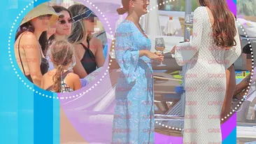 Proaspăta doamnă Hagi, tranparentă și mulată, a împărțit un șpriț la plajă cu finuța Becali! Soția lui Ianis dă semne că așteaptă ”barza”!