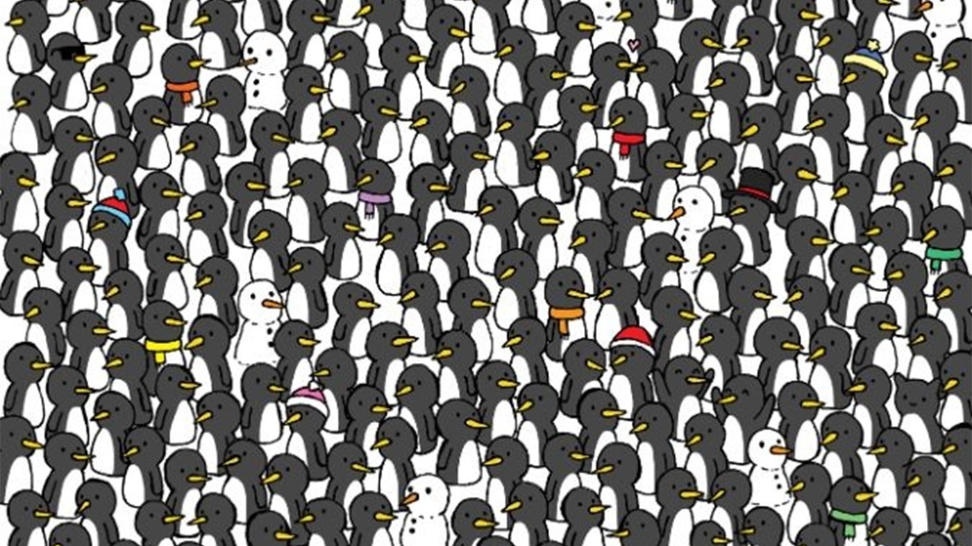 Test de perspicacitate | Doar 1 dintre 500 de oameni poate identifica 3 pisici printre pinguinii din imagine