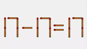 Test IQ | Mută 1 singur băț pentru a corecta 17 - 17 = 17