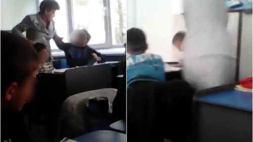 Această învăţătoare din Iaşi a început să îşi bată elevii în timpul orelor.  Iată imaginile care i-au îngrijorat pe părinţi şi au făcut înconjurul ţării!