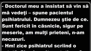 BANCUL ZILEI | Psihiatrul și pacientul fericit