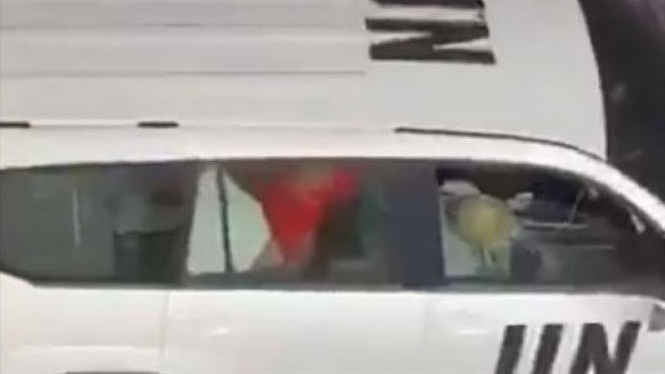 Partidă de amor, filmată într-o mașină oficială a ONU în Israel! Reacția purtătorului de cuvânt după ce a văzut imaginile care au făcut înconjurul lumii
