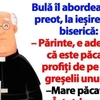 BANC | Bulă îl abordează pe preot, la ieșirea din biserică