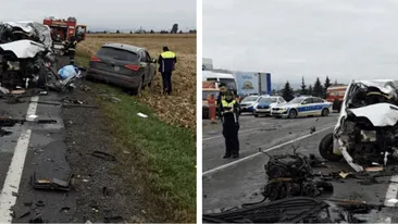 Tragedie în județul Brașov! O persoană a murit și alta a fost rănită într-un accident cu trei autoturisme