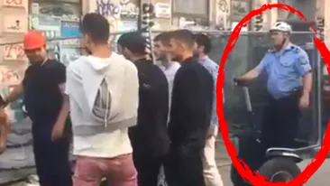 VIDEO | El e cel mai vigilent polițist din România! A intervenit pe un platou de filmare, după ce a văzut că mai mulți indivizi s-au ”luat la bătaie” în Bucureşti