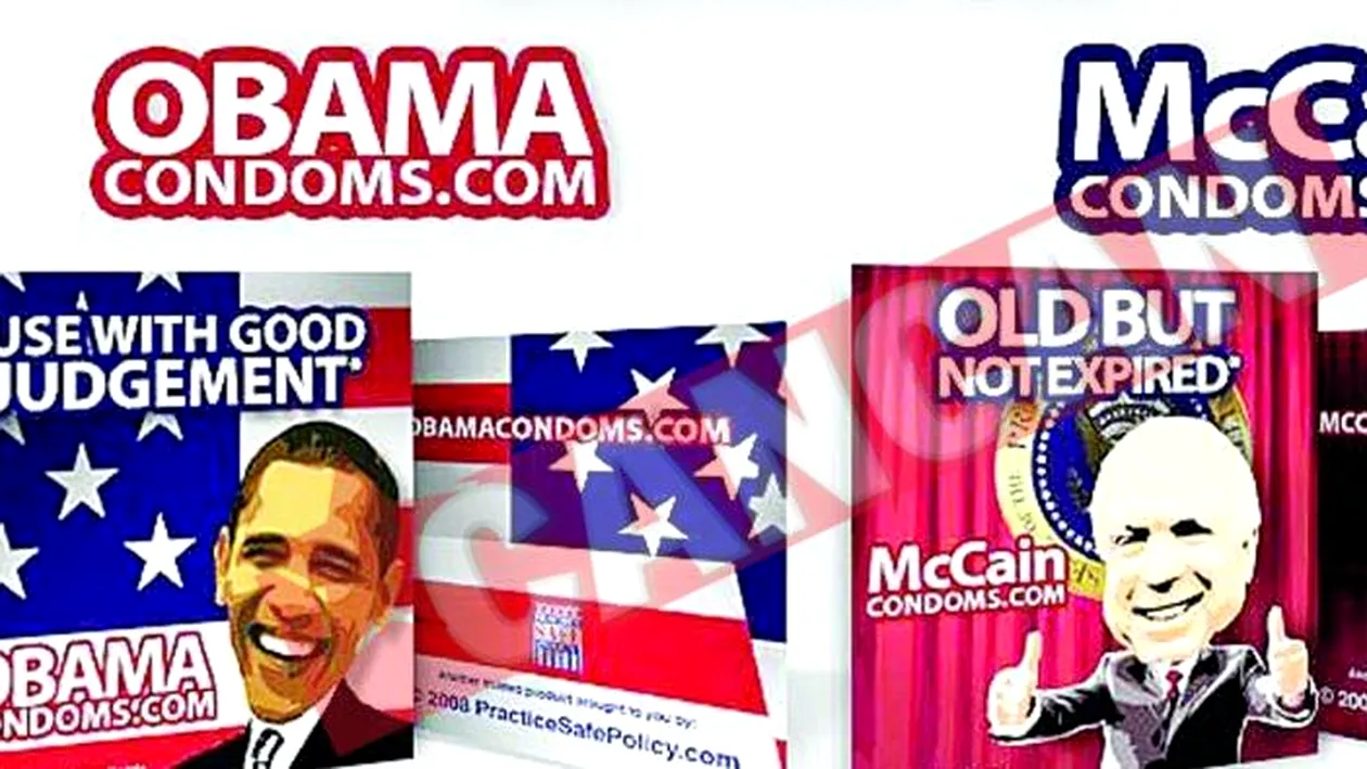 Obama si Mccain se bat in prezervative