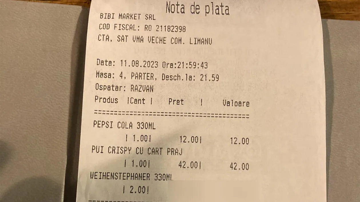 Mai scump ca în Mamaia! Câți lei a plătit un turist pentru două beri, în Vama Veche