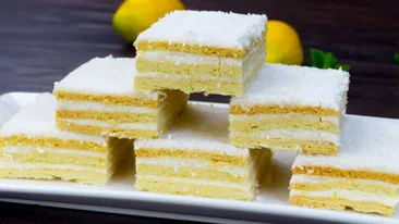 Prăjitura Albă ca Zăpada. E de departe cel mai bun desert pe care îl poți face cu cremă de lămâie