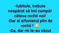 BANC | Iubitule, trebuie neapărat să-mi cumpăr câteva rochii noi