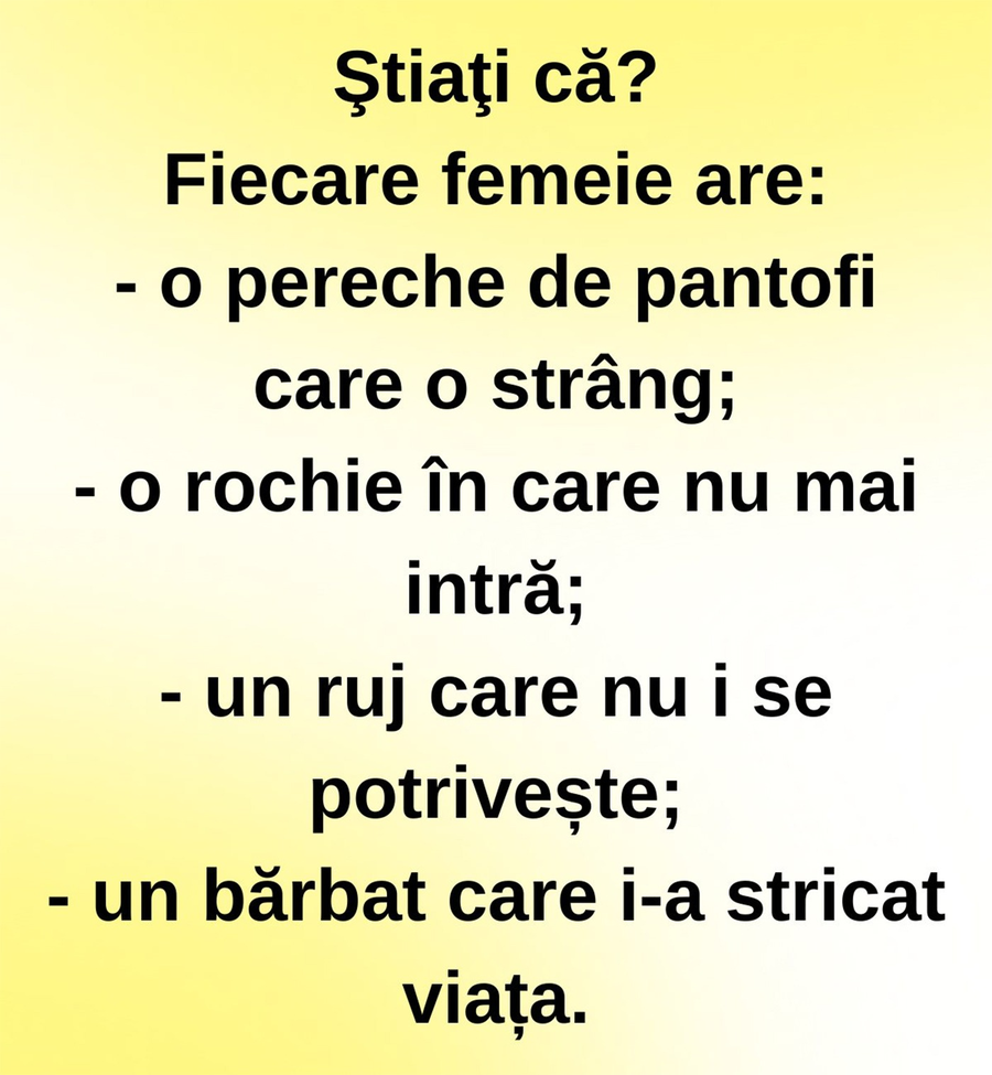 BANC | Ce are fiecare femeie