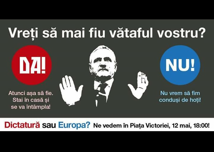 Protest în fața Guvernului