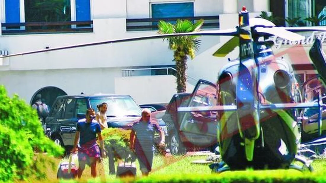 Am tras elicopterul in fata hotelului, ce p..a mea!