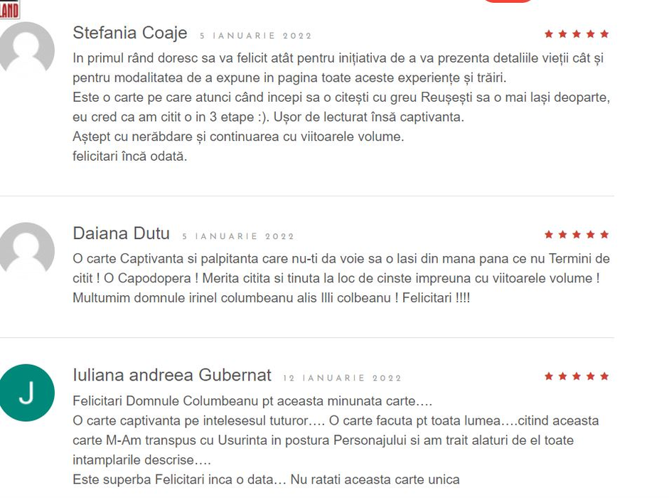 Răzvan Ioan Boanchis, impresionat de cartea autobiografică lansată de Irinel Columbeanu. “Am citit-o și mi-a plăcut” / “O capodoperă!”