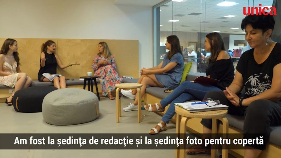 Amalia Enache, în timpul unei ședințe de la Unica, revistă pe care o va conduce timp de o lună © www.unica.ro