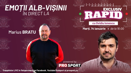 Rapid întâlnește astăzi campioana Coreei de Sud, Ulsan HD, la ora 14, iar noi vă așteptăm la "EXCLUSIV RAPID" imediat după meci, pe canalul de YouTube - Prosport!
