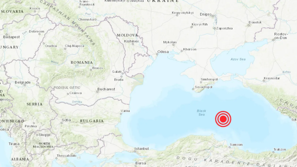 Cutremur puternic înregistrat în Marea Neagră. Ce magnitudine a avut seismul