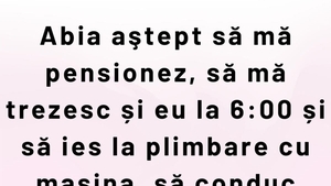 BANCUL ZILEI | Abia aștept să mă pensionez