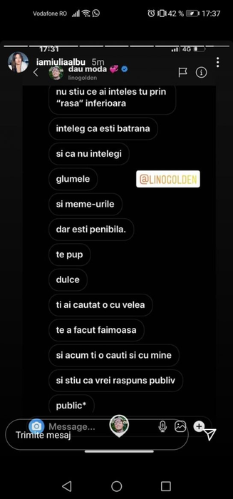 Iulia Albu, jignită de Lino Golden după ce criticul de modă l-a acuzat că este rasist! „Înțeleg că ești bătrână, dar…”