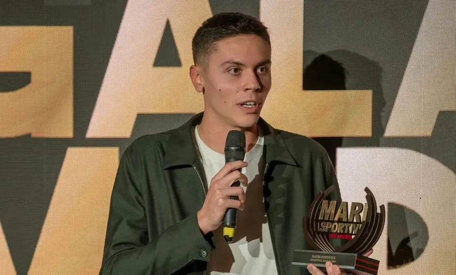 David Popovici a fost desemnat "sportivul anului 2025" la Gala Mari Sportivi Prosport