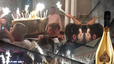 Unul dintre proprietarii LOFT a ”spart” de ziua lui o șampanie-dinozaur de 12 litri!