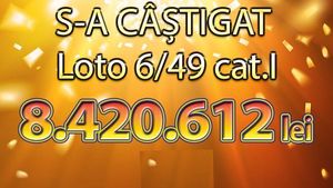 S-a câștigat marele premiu la Loto 6/49! Norocosul are acum pe numele lui peste 1,72 milioane de euro