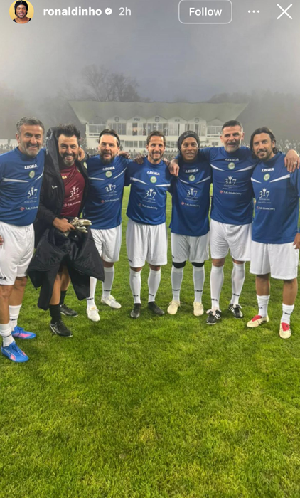 Ronaldihno a jucat un meci demonstrativ la Iași/ sursă foto: Instagram