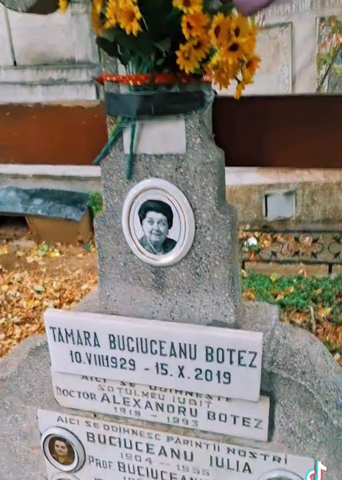 Cum arată mormântul Tamarei Buciuceanu Botez? Foto: TikTok / arhivă Cancan