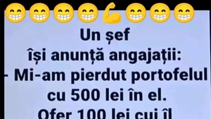 BANCUL ZILEI | Portofelul șefului și cei 500 lei