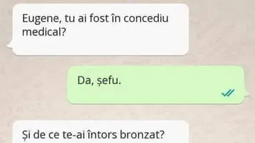 BANC | Concediul medical al lui Eugen