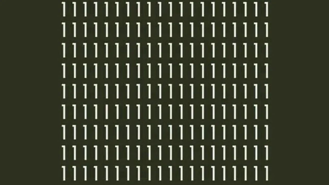 TEST IQ | Găsiți singura literă i pierdută printre cifrele 1 din imagine