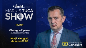 Marius Tucă Show începe marți, 4 august, de la ora 19.00, live pe Gândul. Invitat: Gheorghe Piperea