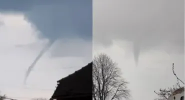 Fenomen meteo spectaculos pe cer, în Arad! Oamenii au crezut că e tornadă