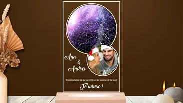 P. Lampa LED Personalizată – Sky Map: O Hartă a Stelelor, Transformată într-un Cadou Unic