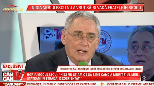 Cea mai mare dramă a lui Horia Moculescu! Fiul a murit în Germania: "M-a sunat o prietenă şi mi-a spus că a căzut de la etajul 5"
