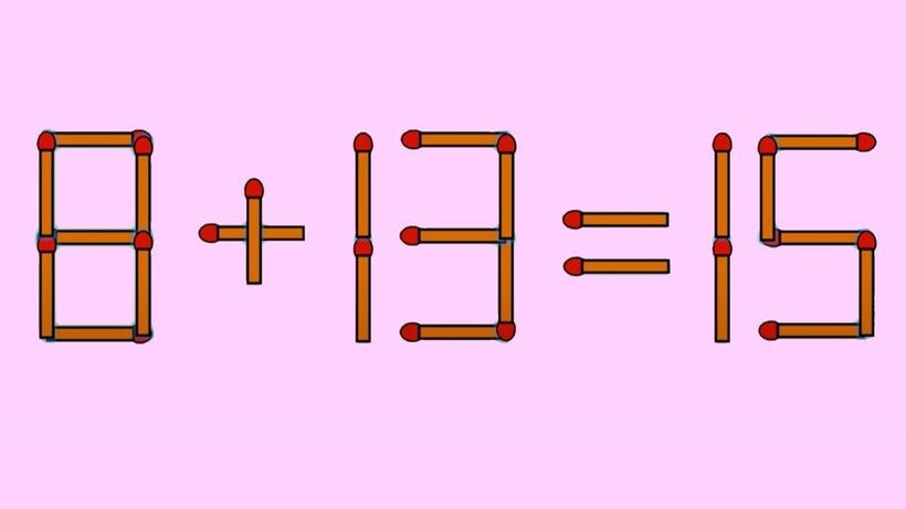 Test IQ exclusiv pentru genii | Corectați 8 + 13 = 15, mutând un singur chibrit