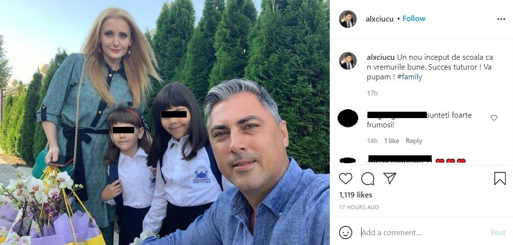 Alexandru Ciucu, mândru de fetele lui! Sursă: captură Instagram