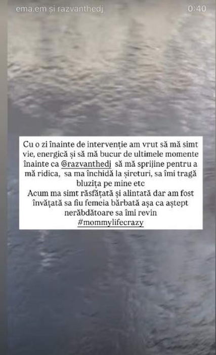 Ema Oprișan s-a operat. Sursă foto: Instagram