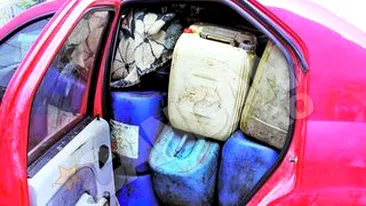 Logan burdusit cu o tona de petrol