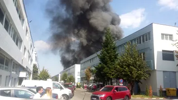 VIDEO. Incendiu puternic pe Strada Biharia din București. Arde o hală, în întregime. A fost transmis mesaj prin Ro Alert pentru protecția populației