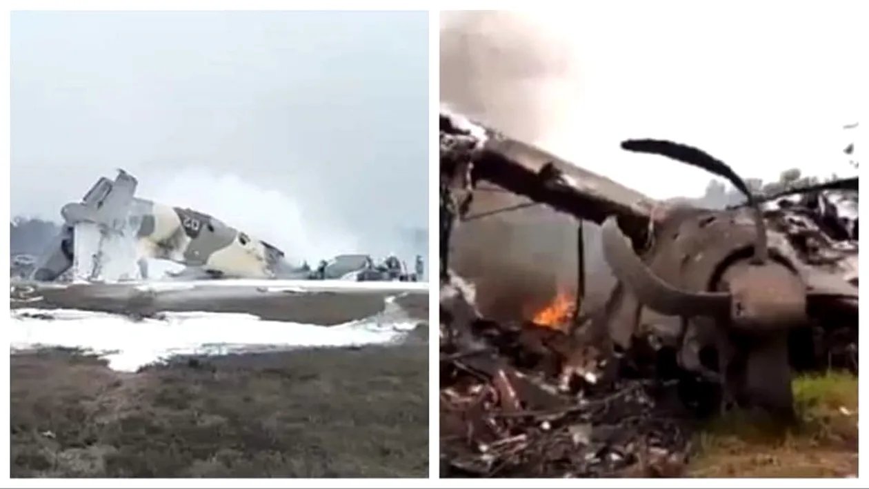 VIDEO | Un avion militar s-a prăbușit. 4 persoane au murit, iar două sunt în stare gravă