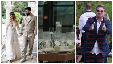 Primele imagini de la nunta lui Smiley cu Gina Pistol! Ce mesaje a lăsat cântărețul pe fiecare masă a invitaților