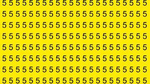 Test de logică | Găsiți litera "intrusă" printre cifrele 5, în maximum 15 secunde