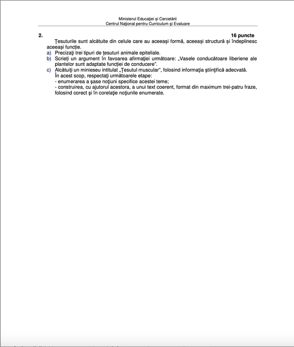 Bacalaureat 2025 | Subiectele de la chimie, biologie și anatomie, de la BAC 2025