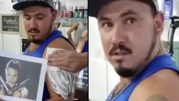 Tânărul din imagine a vrut un tatuaj cu Angelina Jolie pe braț! Ireal ce a ieșit, de fapt