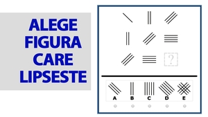 Cel mai simplu test IQ | Alege figura care lipsește din imagine!