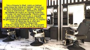 Bancul începutului de săptămână | Un bărbat, la frizerie cu băieţelul: "Tunde-l franţuzeşte"