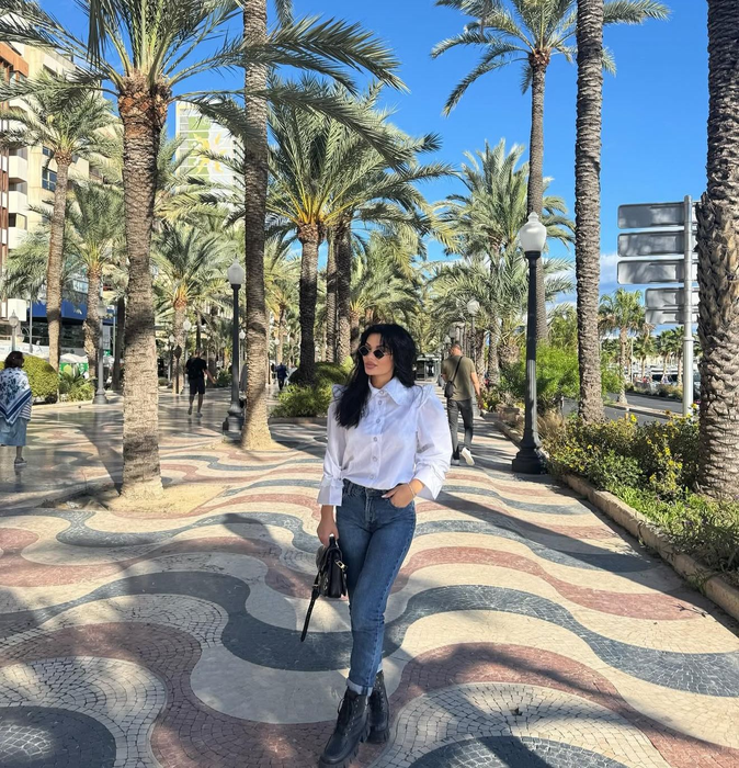 Olga Barcari a bifat prima vacanță din 2026 în Spania. sursă - social media