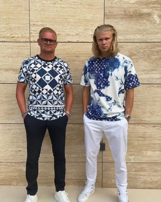 Erling Haaland și tatăl său. Sursa foto: Instagram